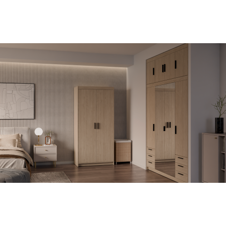 Szafa dwudrziowa 90 cm uchylna TRINO dąb olejonway